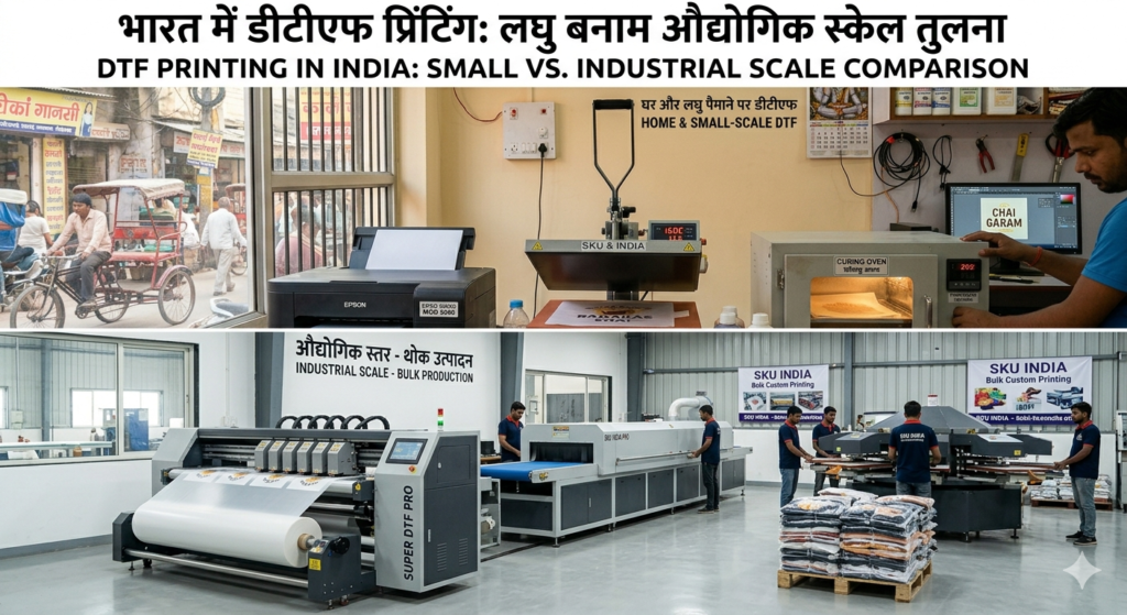 DTF business cost in India home setup vs professional setup comparison