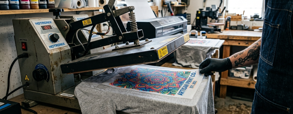 DTF printing fabrics cotton t-shirt printing process