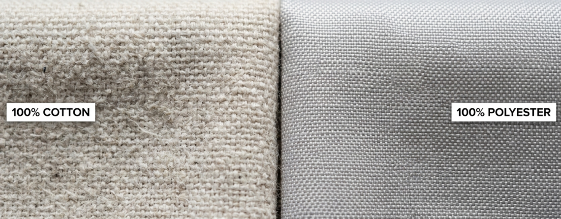 DTF printing on cotton vs polyester fabric texture comparison