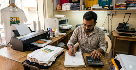 DTF pricing India cost calculation for t-shirt printing