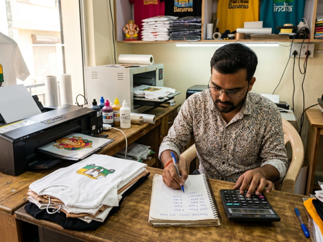 DTF pricing India cost calculation for t-shirt printing