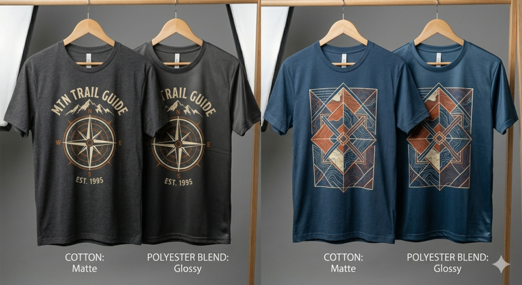 DTF printing on cotton vs polyester final print quality comparison