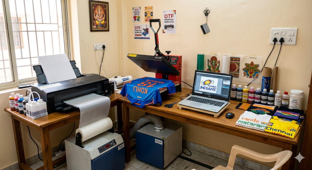 DTF printing business plan template setup in India