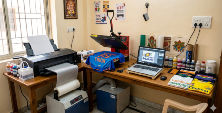 DTF printing business plan template setup in India