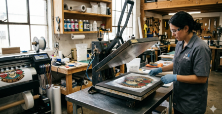 DTF powder curing guide heat press method