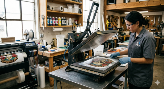 DTF powder curing guide heat press method