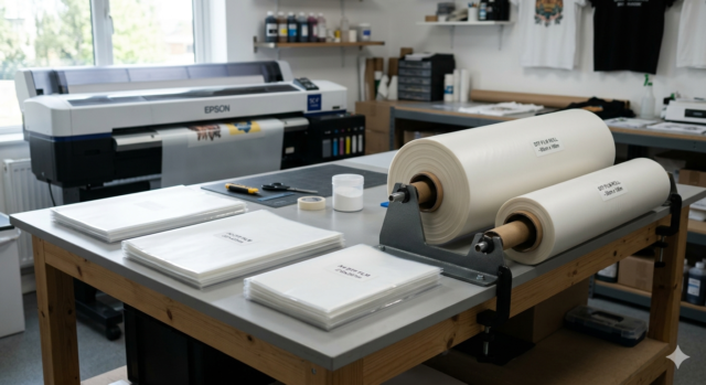 DTF film price in India 2026 PET film sheets and rolls