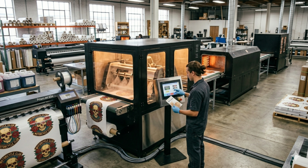 DTF powder curing guide shaker oven machine