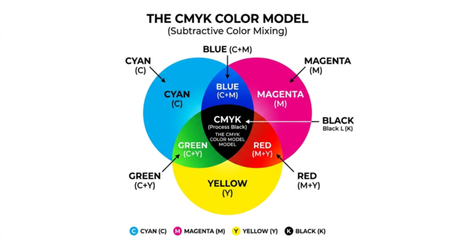 DTF ink colors explained CMYK color breakdown chart