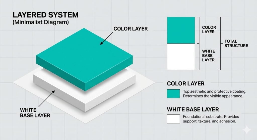 Best White Ink in DTF Printing and Why Is It So Important 2026 - White ink in DTF printing underbase layer diagram