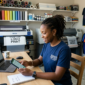 WhatsApp Business for DTF Print Shop setup on smartphone