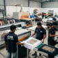 DTF bulk orders India printing setup with multiple t-shirt production