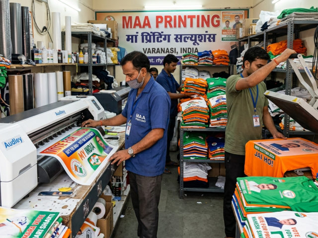 DTF Printing for Political Campaign Merchandise in India on campaign t-shirts