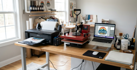 DTF printing for school uniforms machine setup