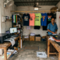 DTF printing business rural India setup in small village shop