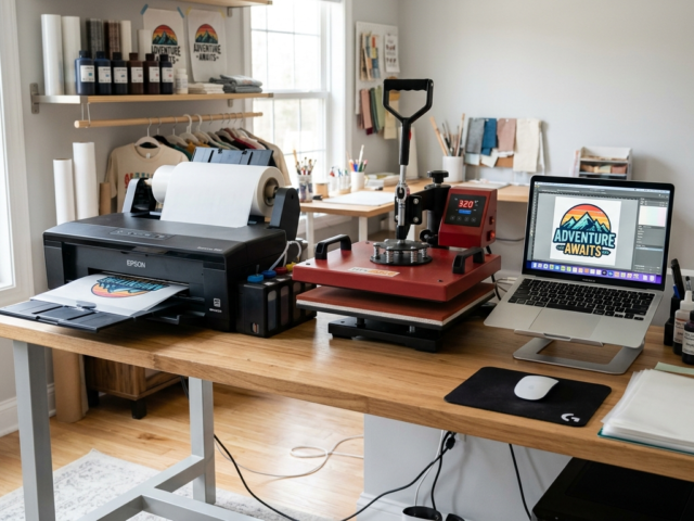 DTF printing for school uniforms machine setup