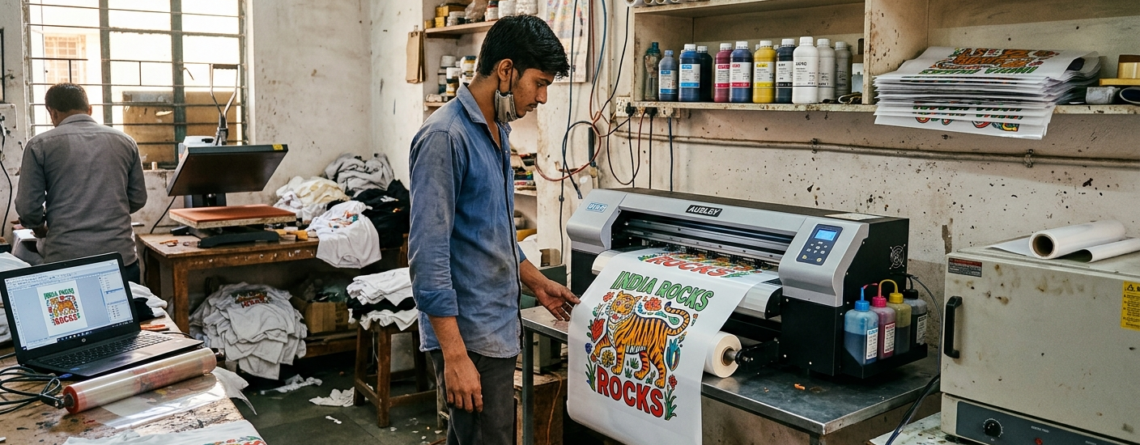 DTF printing Instagram marketing t-shirt printing process India