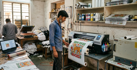 DTF printing Instagram marketing t-shirt printing process India