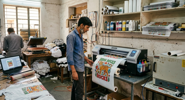 DTF printing Instagram marketing t-shirt printing process India