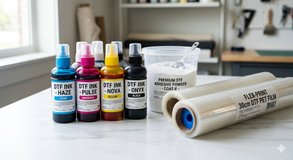 GST on DTF printers India 2026 consumables ink film powder