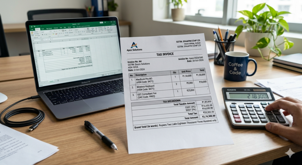 GST on DTF printers India 2026 invoice example