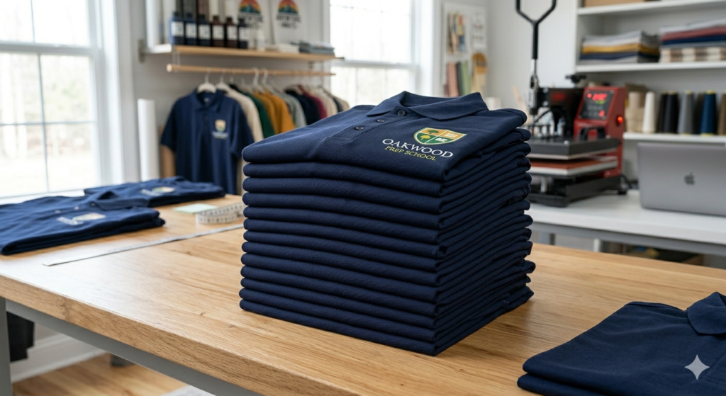DTF printing for school uniforms finished product
