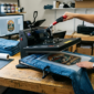 DTF printing on denim process with heat press machine