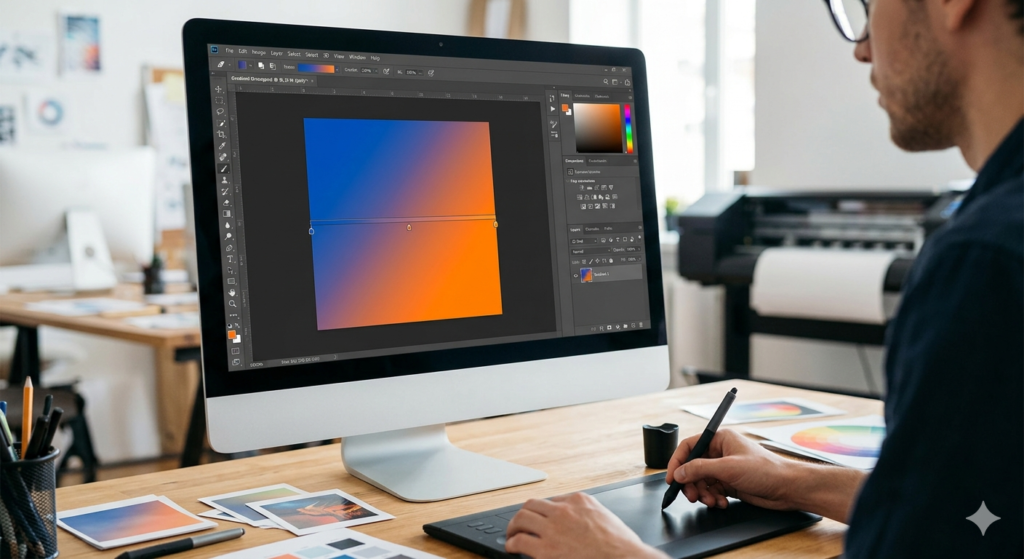 gradient designs for DTF printing software setup