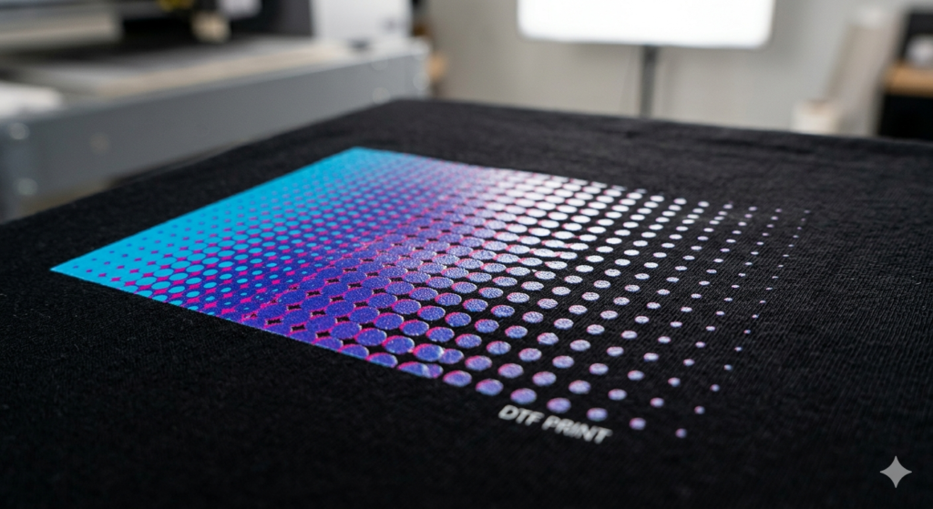 gradient designs for DTF printing halftone technique