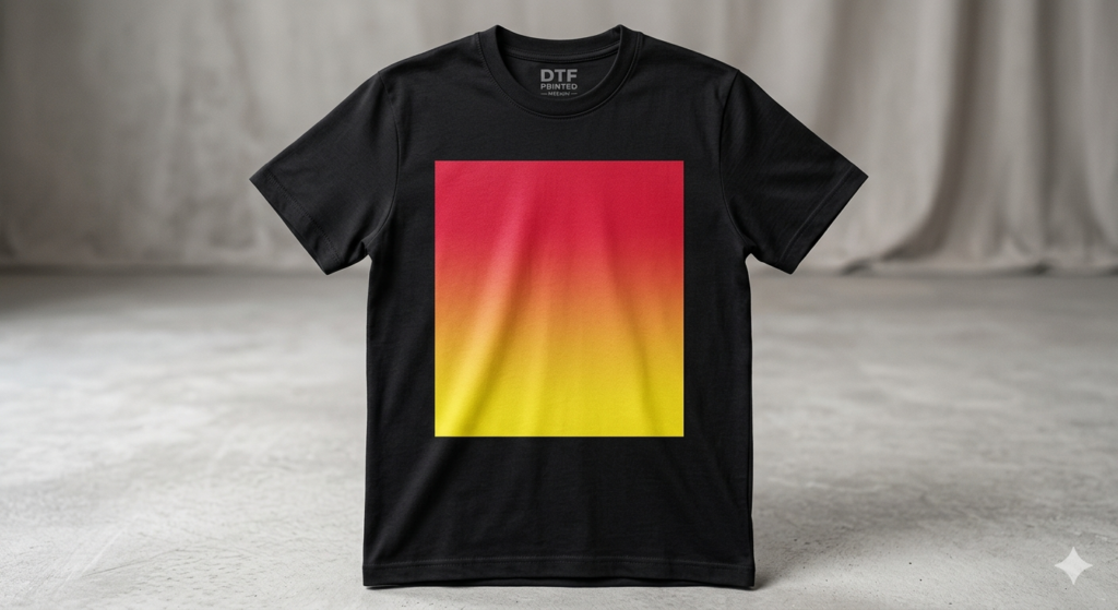 gradient designs for DTF printing smooth color transition example
