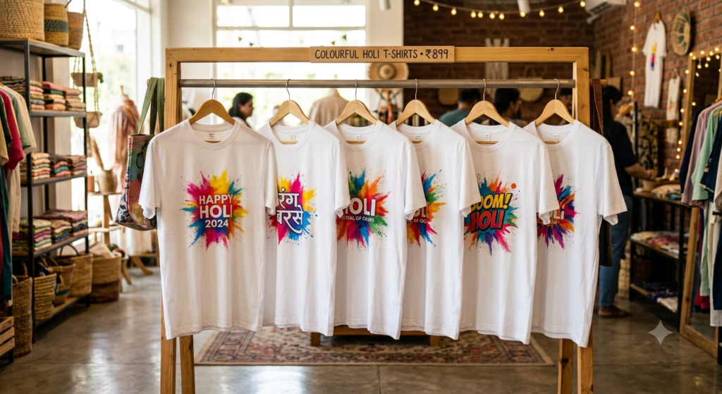 Holi DTF Printing Merchandise: Best Ideas for Successful Festival Products 2026 - Holi DTF Printing Merchandise colorful custom T-shirts for Holi festival