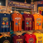 DTF Transfers for Navratri Merchandise displayed on colorful Garba event t-shirts