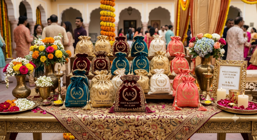 DTF Wedding Favors India: 15 Creative Ideas for Personalized Wedding Gifts - DTF Wedding Favors India potli bag customization