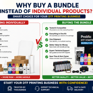 Why buy DTF Starter Bundle instead of individual DTF consumables comparison