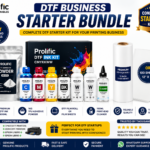 DTF Business Starter Bundle Kit with DTF Ink Film Powder Cleaner and Conversion Accessories