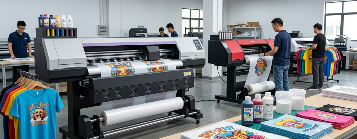 Best DTF Ink for XP600 i3200 Heads printing colorful t-shirt transfers
