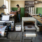 DTF Printer for Small Business setup with printer, PET film, hot melt powder and heat press