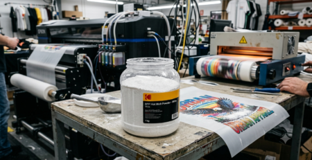 DTF Hot Melt Adhesive Powder used in DTF printing process