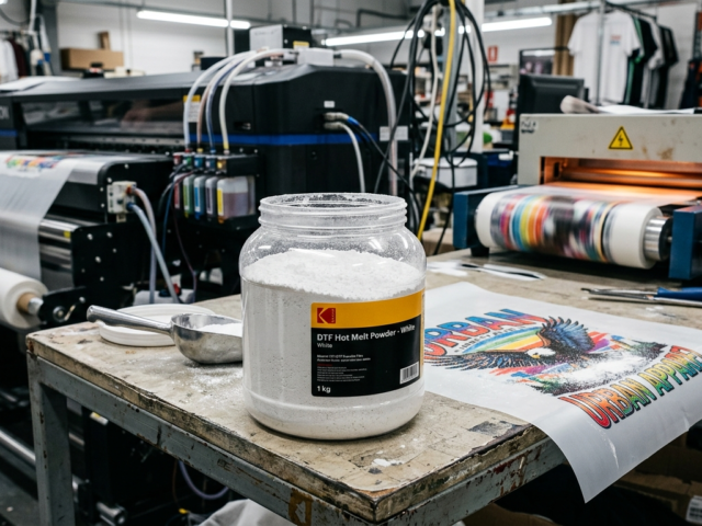DTF Hot Melt Adhesive Powder used in DTF printing process