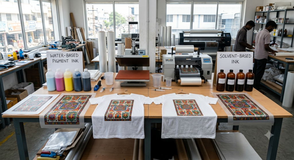 DTF ink for Indian conditions comparison between water-based and solvent-based DTF ink