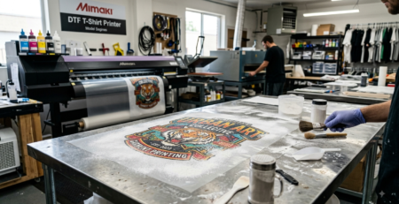 DTF Hot Melt Adhesive Powder curing process in DTF printing