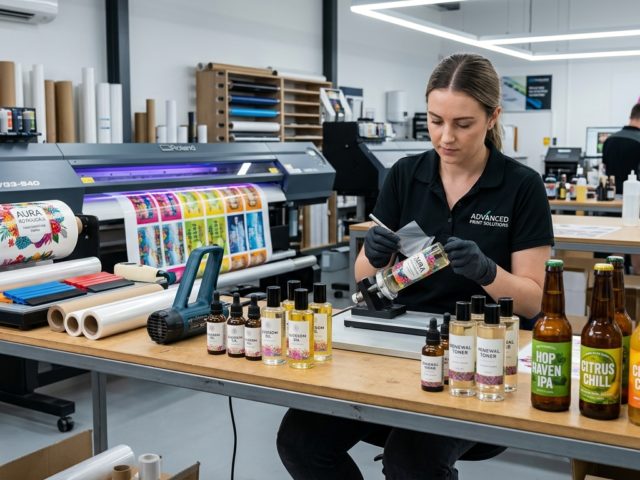 UV DTF Printing for Bottles on glass cosmetic containers
