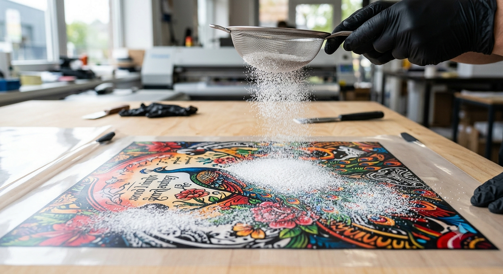 DTF Transfer Durability: Proven Guide to Long-Lasting Prints - DTF transfer durability with hot melt adhesive powder