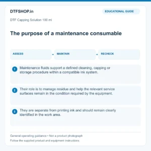 DTF Capping Solution 100 ml: the purpose of a maintenance consumable — educational guide, not a product photo